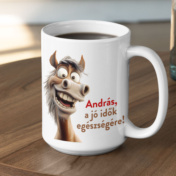 XL bögre "Éljenek a jó idők!" a választott neveddel (450ml)