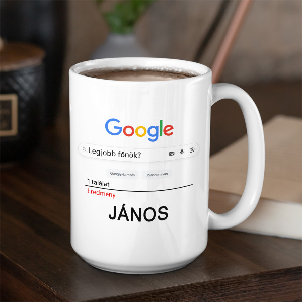 XL bögre "Legjobb főnök" a kiválasztott névvel (450ml) XL bögre "Legjobb főnök" a kiválasztott névvel (450ml)