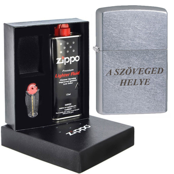 Zippo 200 ajándék szett gravírozott szöveggel Zippo 200 ajándék szett gravírozott szöveggel