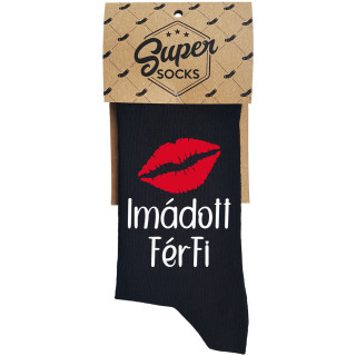 Zokni "Imádott férfi egy csókkal"