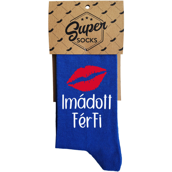 Zokni "Imádott férfi egy csókkal" Zokni "Imádott férfi egy csókkal"