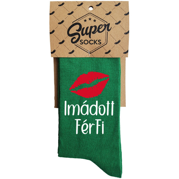 Zokni "Imádott férfi egy csókkal" Zokni "Imádott férfi egy csókkal"