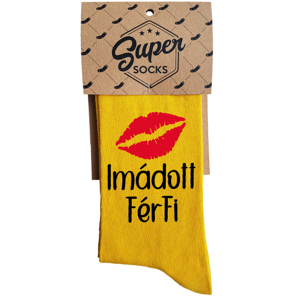 Zokni "Imádott férfi egy csókkal" Zokni "Imádott férfi egy csókkal"