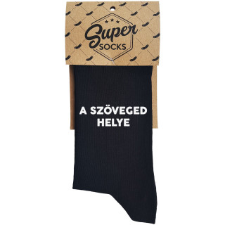 Zokni saját szöveggel