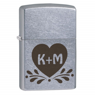 Zippo öngyújtó "Szív" választható monogramokkal
