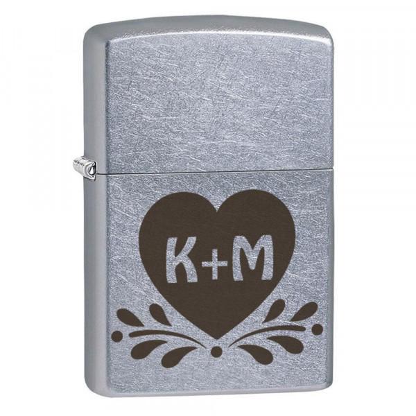 Zippo öngyújtó "Szív" választható monogramokkal